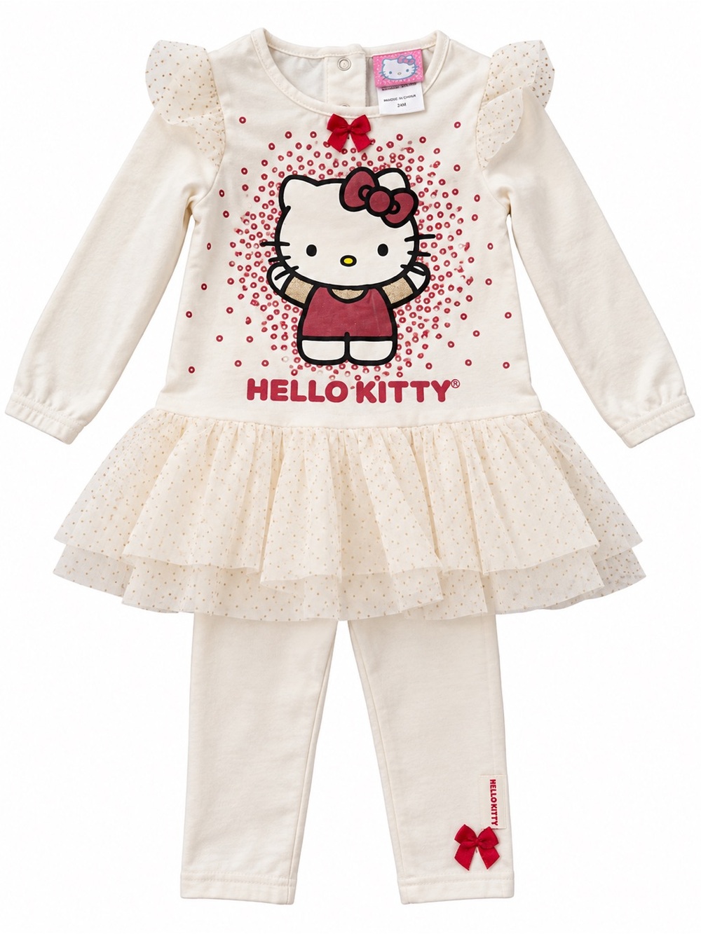 Hello Kitty Cream and Red Tutu Outfit